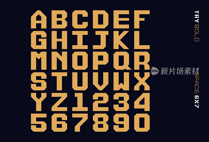 Tty Bold Font -大写字母